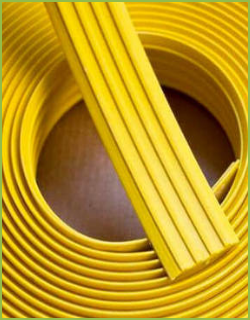 Тактильная направляющая лента (29 мм) на самоклеящейся основе цвет – желтый