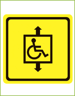 Тактильный знак «Лифт для инвалидов» наклейка
