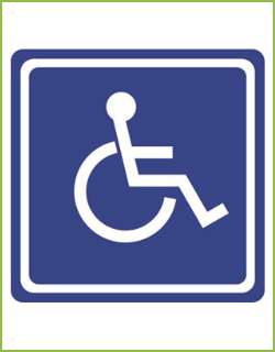 Тактильный знак SD 04 Доступность для инвалидов в креслах- колясках