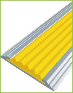 Жёлтая тактильная лента на алюминиевой основе