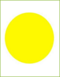 Знак безопасности "Желтый круг для слабовидящих"